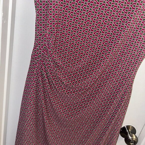 Lauren Ralph Lauren Pink Print Ruched Boatneck Sleeveless Pullover Dress Size 16 - Picture 6 of 11